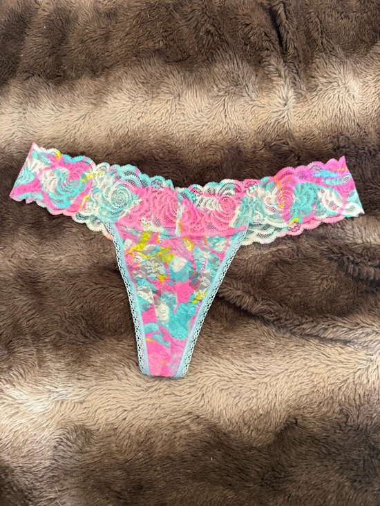 PINK Victoria's Secret Other - PINK Victoria's Secret Lace Women’s Panties in Pink & Aqua Floral